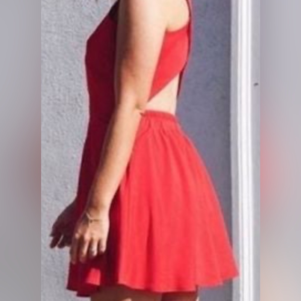 Nacen elegant Red Backless Dress